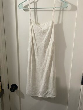 Linen Simple White Slip Dress NWOT
